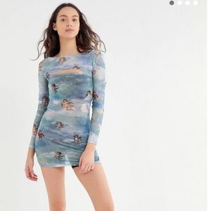 Motel mesh mini dress